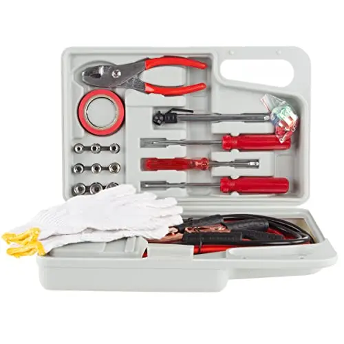 30-Piece Road Trip Tool Set with Jumper Cables