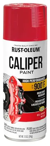 Rust-Oleum red caliper spray paint with rust protection