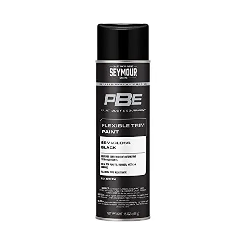 Seymour professional trim spray paint can in semi-gloss black