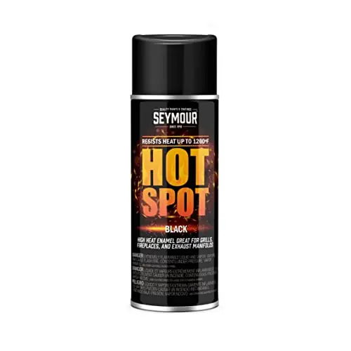 Seymour high temperature spray paint for fireplace surfaces