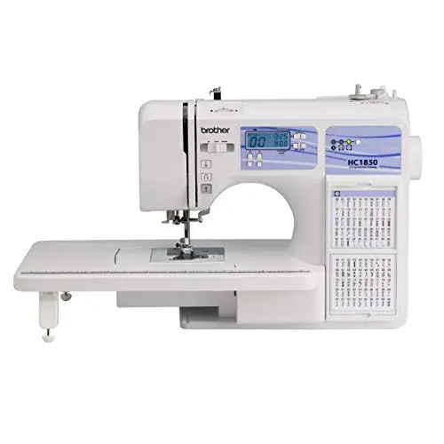Brother HC1850 sewing and quilting machine with LCD screen and accessory feet