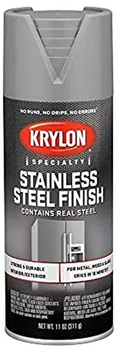 Krylon Stainless Steel Finish Spray Paint with metallic finish