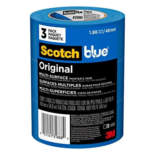 ScotchBlue Original blue painters tape on a wall