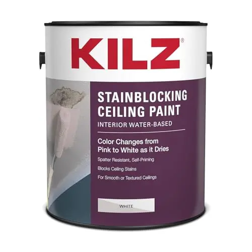 KILZ Stainblocking Ceiling Paint with color-change feature