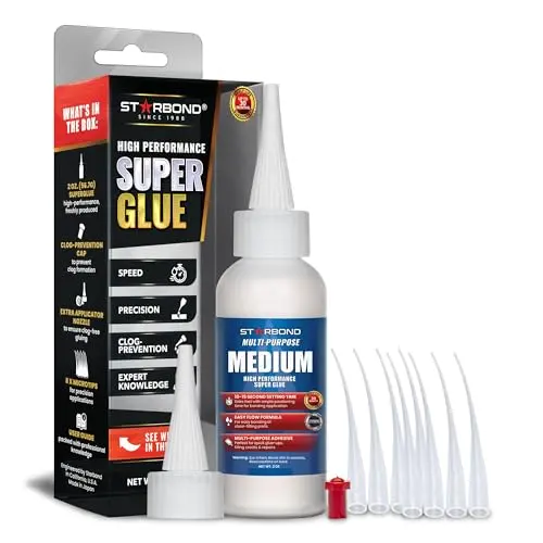 Starbond Medium Super Glue kit with microtips and accessories
