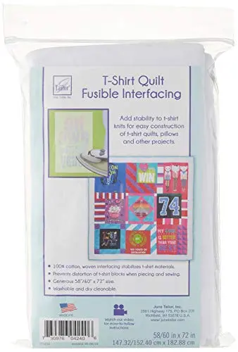 June Tailor white fusible interfacing for T-shirt quilts