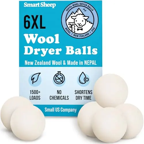 Smart Sheep wool dryer balls set of six