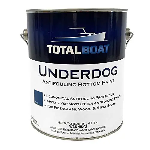 TotalBoat Underdog Marine Antifouling Bottom Paint in blue gallon can