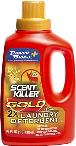 Odor-destroying detergent for hunting clothing