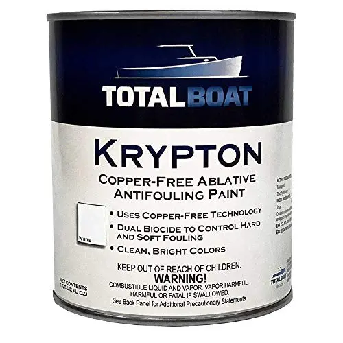 TotalBoat Krypton Copper Free Antifouling Paint in white quart can