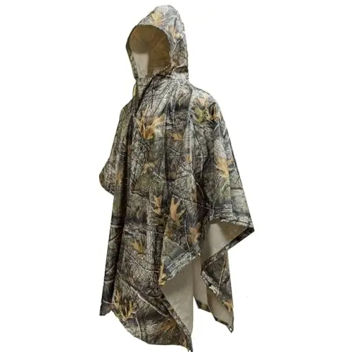 Multi-Use Camo Hooded Rain Coat & Ground Sheet
