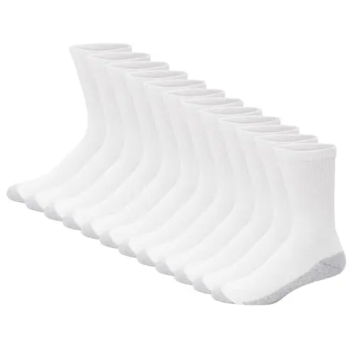 Durable Cushion Crew Socks - 12-Pack