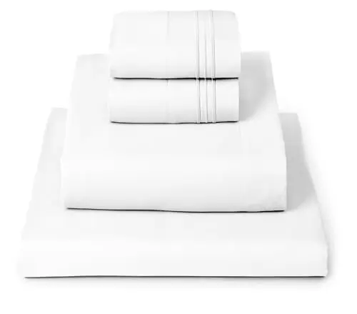 Mellanni iconic collection microfiber sheets in white