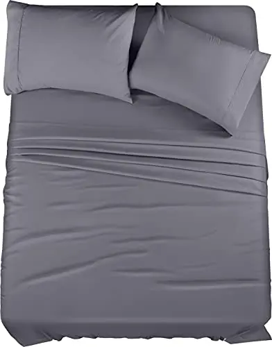 Utopia Bedding microfiber sheets in grey color