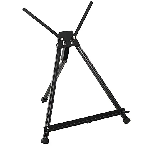U.S. Art Supply adjustable aluminum tabletop easel with tripod design