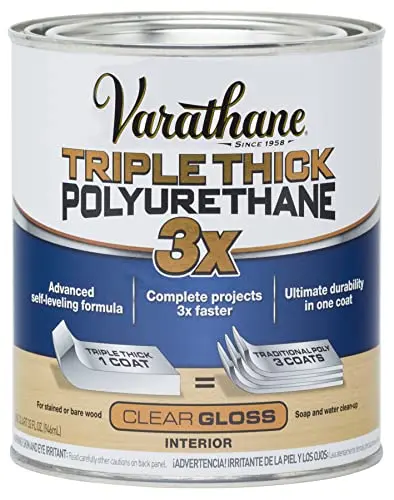 Varathane triple thick polyurethane wood finish in gloss sheen