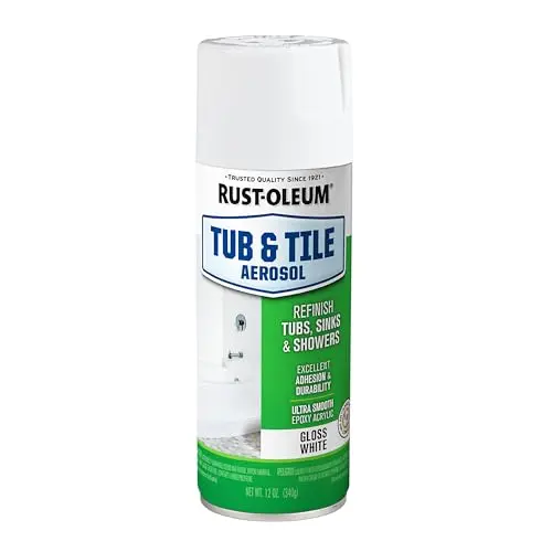 Rust-Oleum Tub & Tile Spray Paint can in gloss white