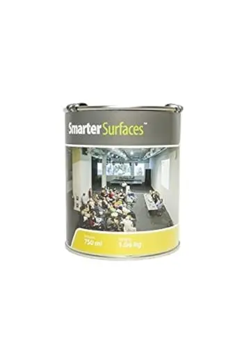Smarter Surfaces short throw projector screen paint tin