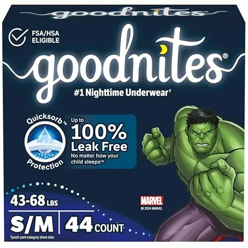S/M, 44 Ct - Targeted absorbency for boys
