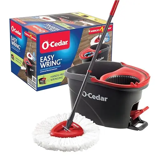 Hands-free wringing & deep cleaning microfiber