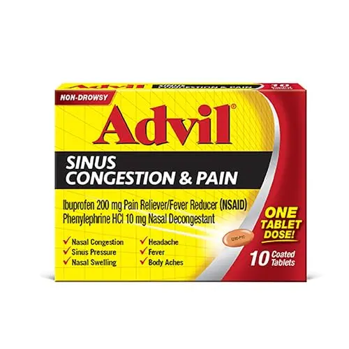 Ibuprofen & Phenylephrine, 10 Tablets