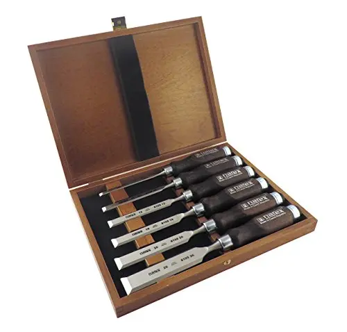 Narex premium wood chisels in wooden presentation box