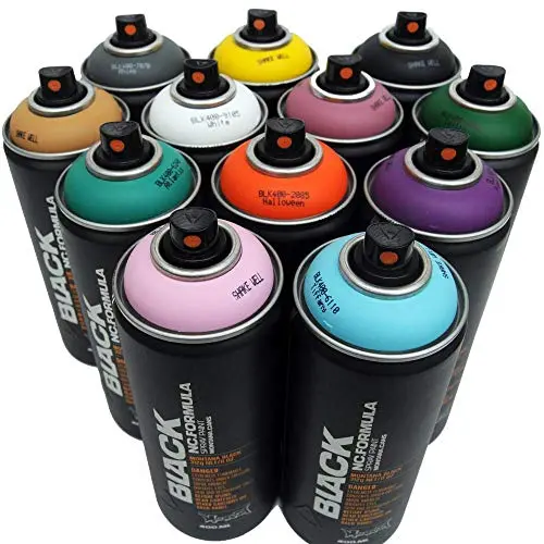 Montana Black 400ml Complementary Colors Set of 12 Graffiti Street Art Spray Paint