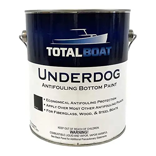 TotalBoat Underdog Marine Antifouling Bottom Paint in black gallon can