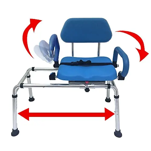 Swivel Transfer Bench, Padded, Space-Saving