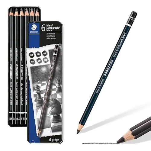Staedtler Mars Lumograph black carbon blend pencil set