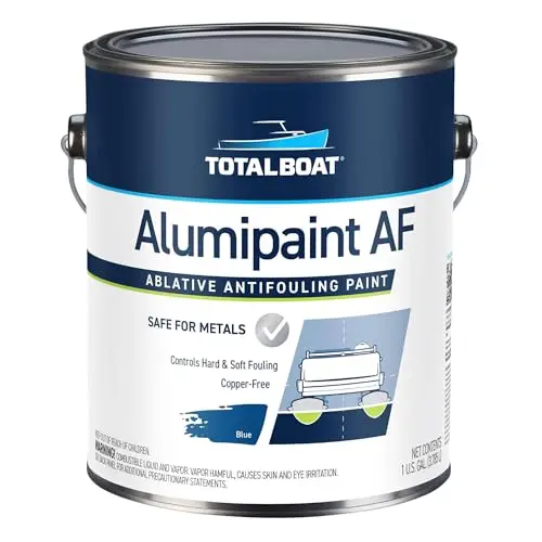 TotalBoat Alumipaint AF aluminum bottom paint in navy blue
