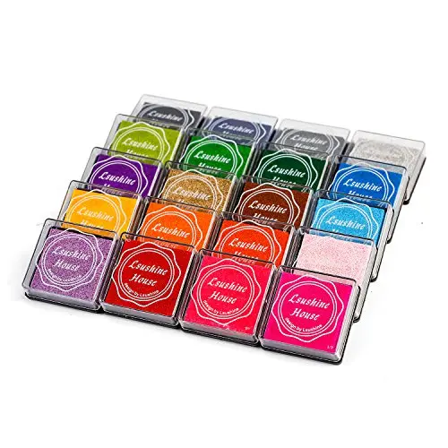 Lsushine 20-color ink pad set for diverse crafting projects