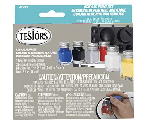 Testors primary acrylic paint set for pinewood derby cars