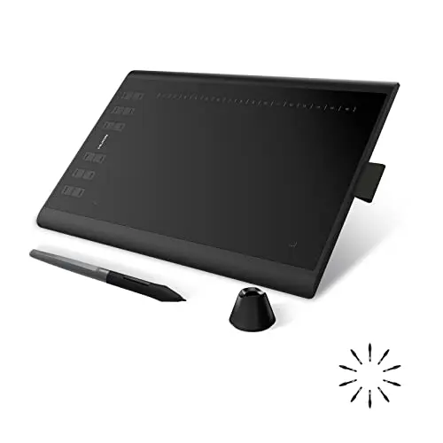 Large 10x6.25" Drawing Area, Battery-Free Stylus