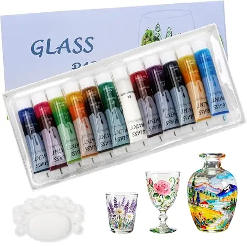 Magicdo transparent glass paint set for stained glass art