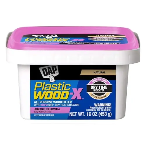 DAP Plastic Wood filler with DryDex pink-to-natural drying indicator