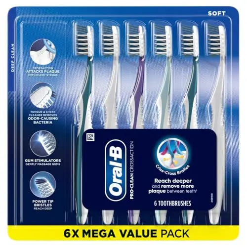 Soft Bristles, All-in-One, Pack of 6
