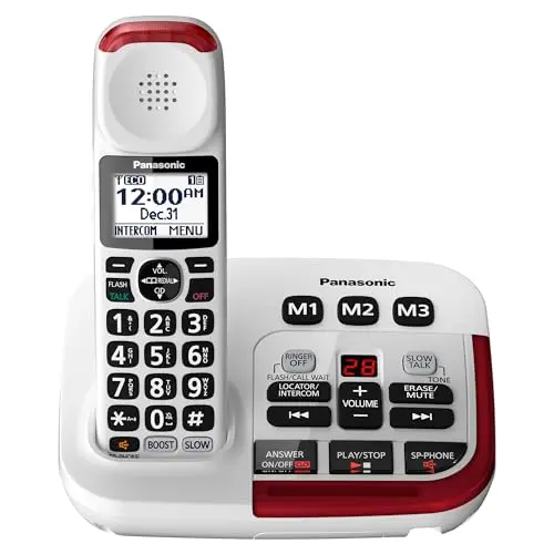Cordless Phone with 40dB Boost, Slow Talk, Large Buttons