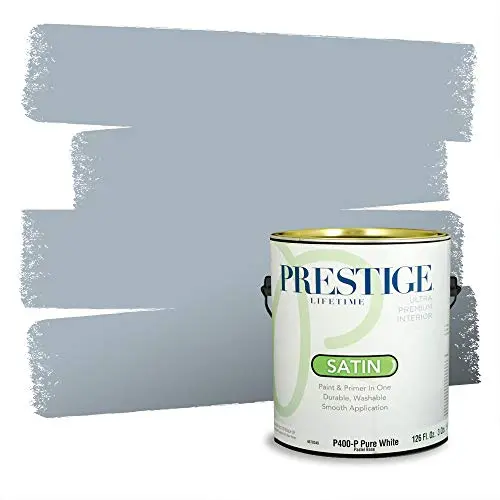 PRESTIGE Behr Intercoastal Gray satin finish paint can