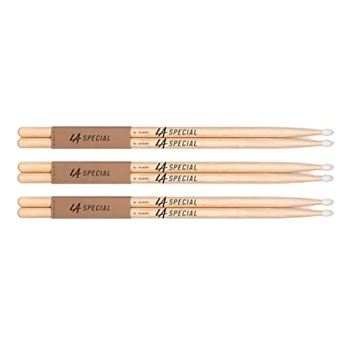 Hickory, Nylon Tip - 3 Pairs