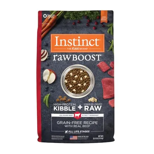 Natural Dry Dog Food with Freeze Dried Raw, Beef Recipe
