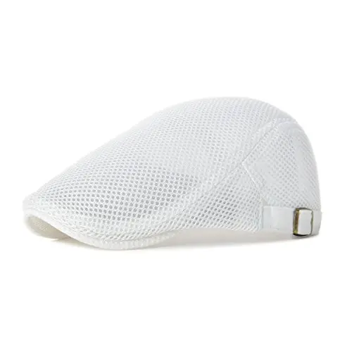 Adjustable Newsboy Beret - White