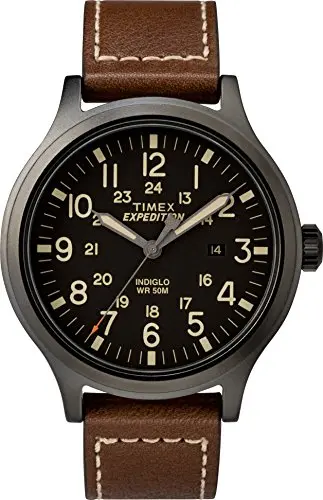 Classic Field Watch with Genuine Leather
