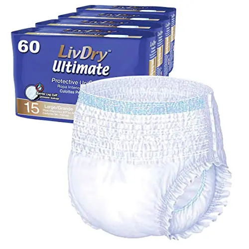 High Absorbency, Leak Cuff Protection, Large, 60-Pack