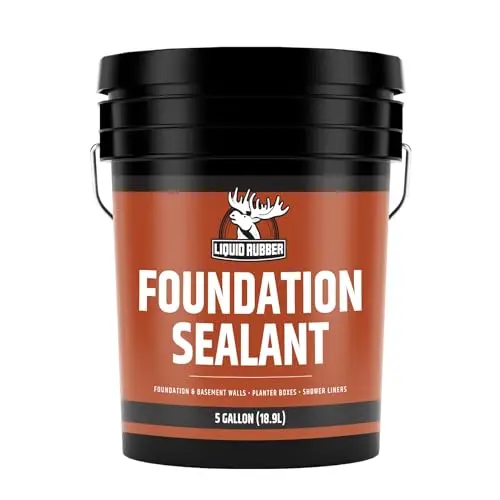 Liquid Rubber waterproof sealant in black 5-gallon container