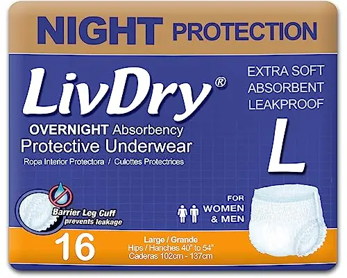 Overnight Leak Protection, Large, 16-Pack