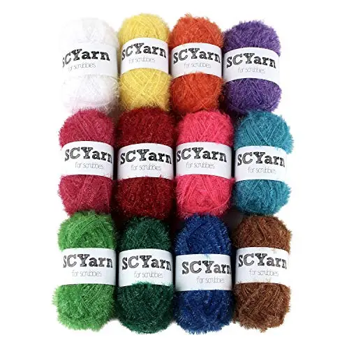 SCYarn for Scrubbies 12-skein assorted color pack for dishcloths