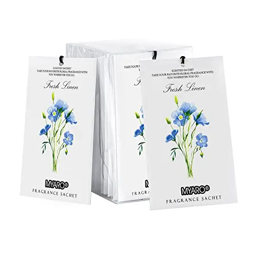 MYARO linen scented sachets for drawer and closet freshness