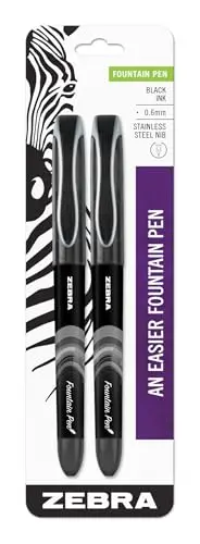 Zebra Pen Fountain Pen two-pack with fine point nibs