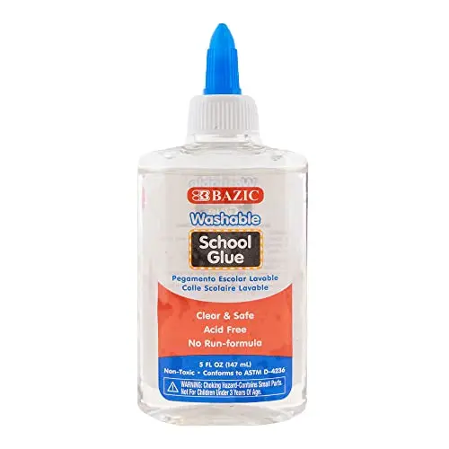 BAZIC washable clear school glue for simple craft projects